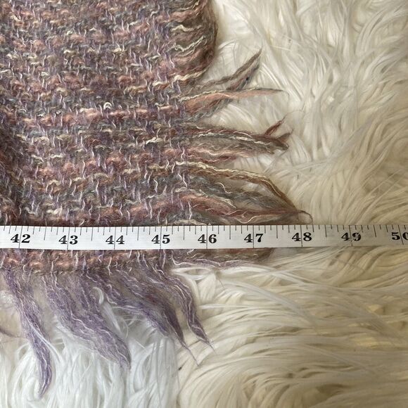 Tapestries Ireland Ltd.  Hand Woven Blanket Wool Purple Pink Size 64” X 46” Rare - Picture 6 of 12